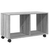 vidaXL Mobiletto con Ruote Grigio Sonoma 72x33x42,5 cm in Truciolato