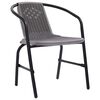 vidaXL Sedie da Giardino 8 pz in Plastica Rattan e Acciaio 110 kg