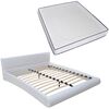 vidaXL Letto con Materasso Memory Bianco in Similpelle 140x200 cm