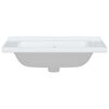 vidaXL Lavandino da Bagno Bianco 71x48x19,5cm Rettangolare in Ceramica