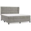 vidaXL Giroletto a Molle con Materasso Grigio Chiaro 160x200cm Velluto