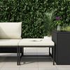 vidaXL Poggiapiedi Modulare con Cuscino in Polyrattan Nero