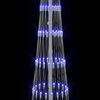 vidaXL Albero di Natale LED con 290 LED Blu 70 x 70 x 250 cm Metallo
