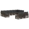 vidaXL Set Divano da Giardino 13 pz Grigio polyrattan