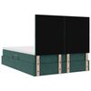 vidaXL Letto con contenitore e materasso Verde Scuro 140 x 200 cm