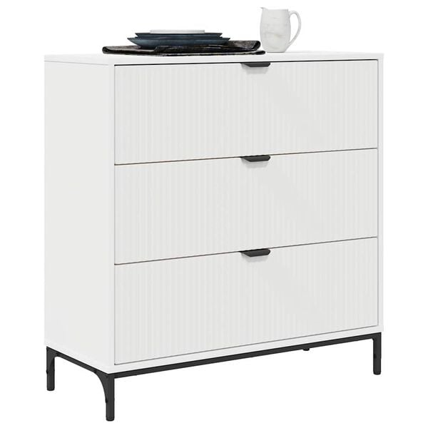vidaXL Credenza Bianco 79,5 x 33 x 82 cm Legno multistrato