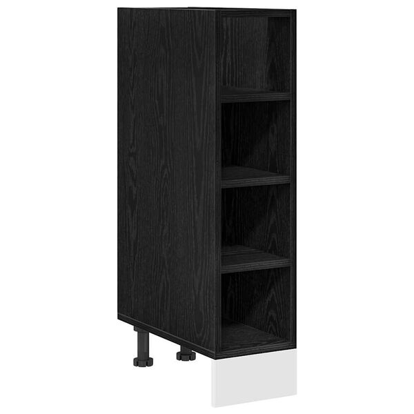 vidaXL Base per Cucina con lo scaffale Rovere nero 20 x 44,5 x 81,5 cm