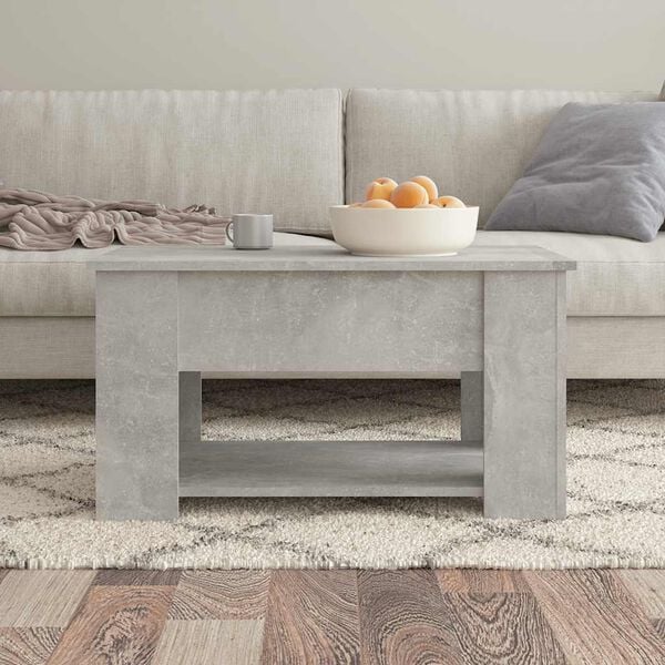 vidaXL Tavolino da Salotto Grigio Cemento 79x49x41cm Legno Multistrato