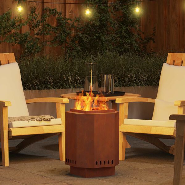 vidaXL Focolare Senza Fumi Marrone 38 x 38 x 51 cm