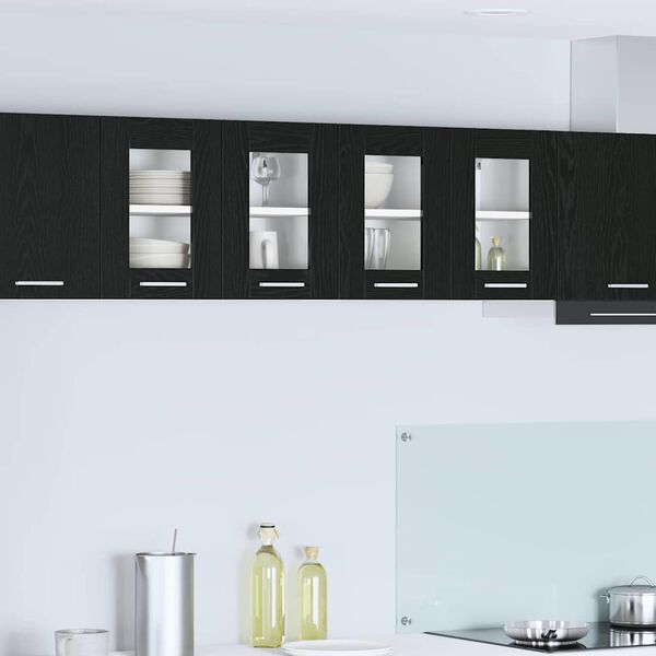 vidaXL Armadio pensile Rovere Nero 60 x 31 x 40 cm Legno multistrato
