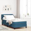 vidaXL Letto a molle con materasso Blu scuro 90 x 200 cm Velluto
