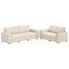 vidaXL Divano 2 pcs Beige 220 x 80 x 84 cm Tessuto misto lino