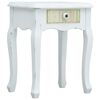 vidaXL Comodino Bianco 40x30x50,5 cm in Legno