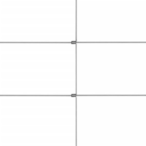 vidaXL Recinzione da Giardino in Acciaio Zincato 50x1,6 m Argento