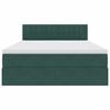 vidaXL Letto con contenitore e LED Verde Scuro 140 x 200 cm Velluto