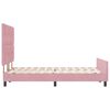 vidaXL Letto a molle con testiera Rosa 140 x 200 cm Velluto