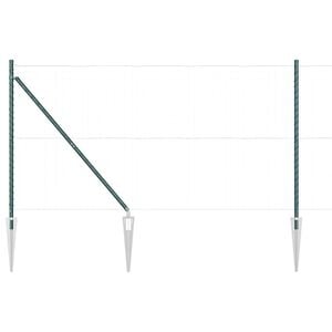 vidaXL Palo da recinzione con picchetto a terra 13 pz Verde