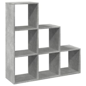 vidaXL Libreria Divisorio 3Ripiani Grigio Cemento 99x29x99 Truciolato