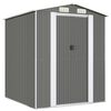 vidaXL Capanno da Giardino Grigio Chiaro 192x191x223cm Acciaio Zincato