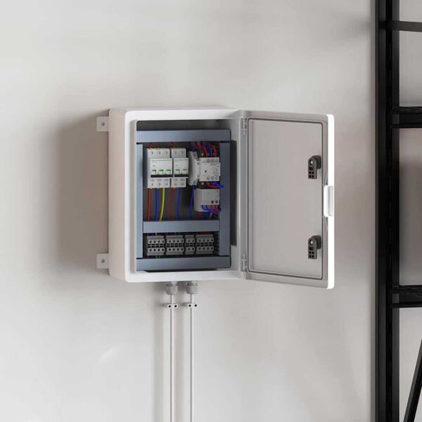 vidaXL Armadio di Controllo Grigio 47 x 20 x 60 cm Plastica ABS