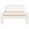 vidaXL Letto senza Materasso Bianco 75x190 in Legno Massello di Pino