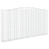 vidaXL Cesto Gabbione ad Arco 400x30x200/220 cm Ferro Zincato