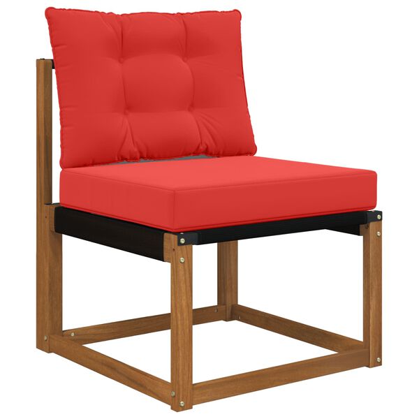 vidaXL Cuscino per divano da esterno 2 pcs Rosso Poliestere