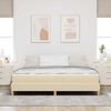 vidaXL Letto a molle con materasso Crema 180 x 200 cm Tessuto