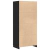 vidaXL Guardaroba Rovere Nero 80 x 52 x 180 cm Legno multistrato