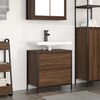 vidaXL Mobile Lavabo da Bagno con Cassetti Rovere Marrone 60x34,5x60cm
