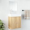 vidaXL Set Mobili da Bagno 2 pz Rovere in Legno Multistrato