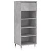 vidaXL Scarpiera Grigio Cemento 40x36x105 cm in Legno Multistrato