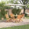 vidaXL Set da Pranzo per Giardino 5 pcs Marrone