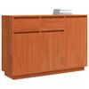 vidaXL Credenza Marrone cerato 110 x 34 x 75 cm Pino massello