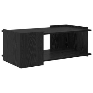 vidaXL Tavolino da salotto Rovere Nero 90 x 50 x 33 cm