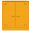 vidaXL Credenza Giallo Senape 67x39x73 cm in Acciaio