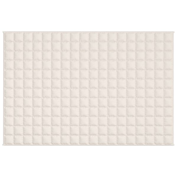 vidaXL Coperta Ponderata Crema Chiaro 122x183 cm 5 kg Tessuto
