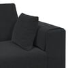 vidaXL Divano con cuscino Nero 250 x 77 x 76 cm Velluto