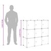 vidaXL Armadio Salvaspazio a Cubo con 9 Scomparti Bianco e Nero