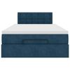 vidaXL Pouf Letto con Materasso Blu Scuro 120x190 cm Velluto