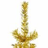 vidaXL Albero Natale Artificiale Sottile a Metà con Supporto Oro 210cm