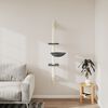 vidaXL Albero per Gatti con Tiragraffi a Parete Grigio Scuro 142,5 cm