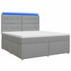 vidaXL Letto box spring con materasso Grigio Chiaro 140 x 190 cm