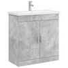 vidaXL Set di mobili per il bagno Grigio Cemento 81 x 40 x 84,5 cm