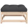 vidaXL Poggiapiedi da Giardino con Cuscini 2 pz Legno Massello di Pino