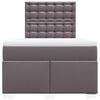vidaXL Giroletto a Molle con Materasso Grigio 120x200 cm in Similpelle