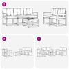 vidaXL Set di divani da esterno con cuscino 6 pcs Naturale e Beige