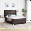 vidaXL Letto a molle con materasso Marrone 140 x 200 cm Tessuto