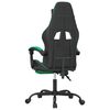 vidaXL Sedia da Gaming Girevole con Poggiapiedi Nero Verde Similpelle
