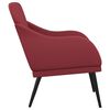 vidaXL Poltrona Rosso Vino 63x76x80 cm Similpelle
